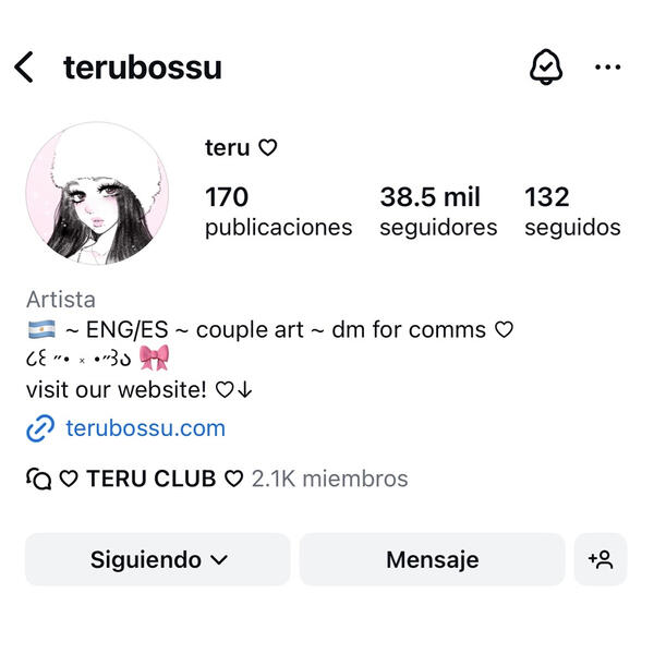 Instagram profile